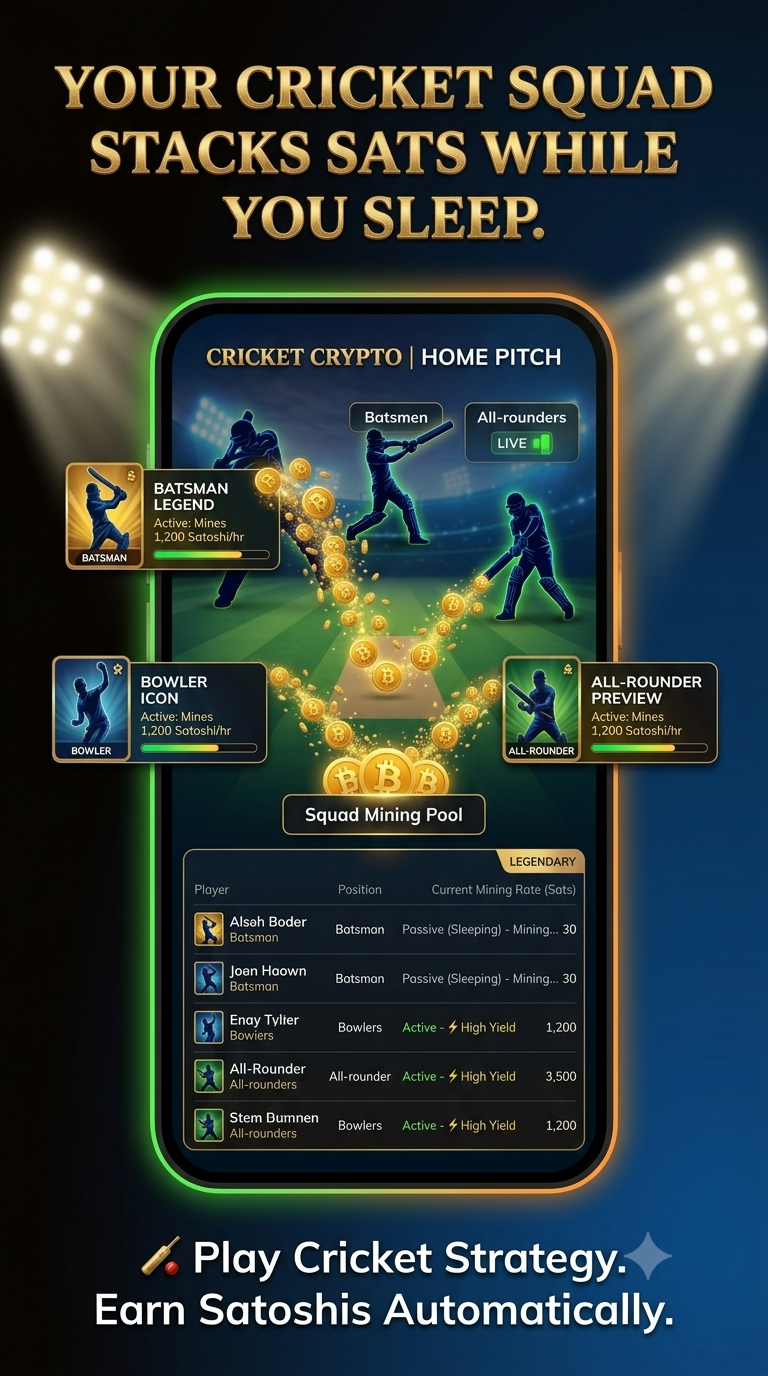 Cricket Crypto Dashboard Interface